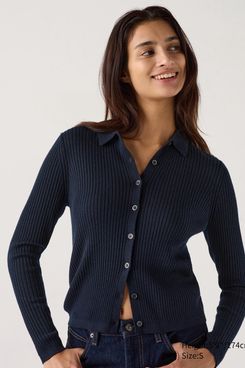 Uniqlo Merino Ribbed Polo Cardigan