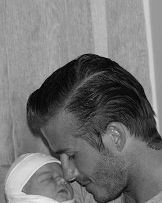 David Beckham with Harper Seven.