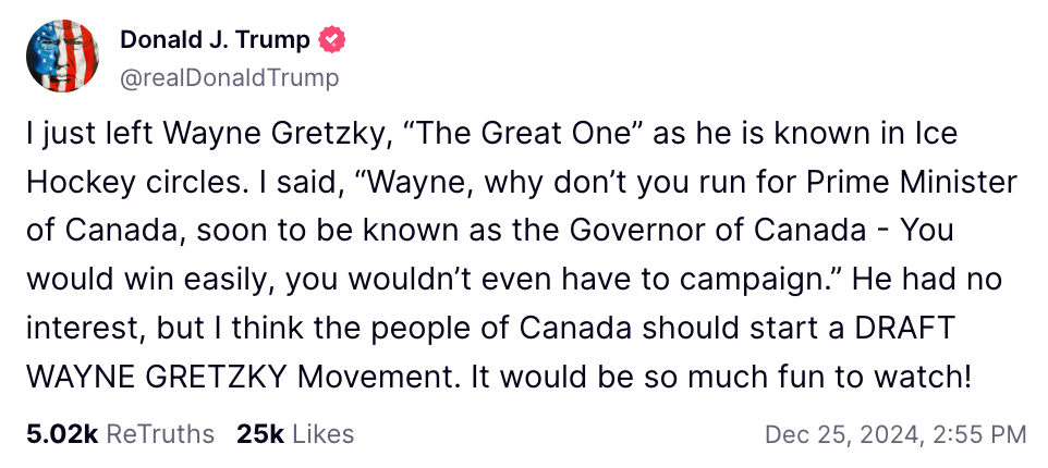 Trump Christmas Message Was Basically a Villain Monologue
