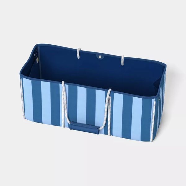 Sun Squad XL Beach Bag Blue Stripe