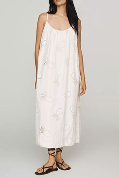 Farm Rio x Anthropologie 100% Cotton Bubble-Hem Midi Dress