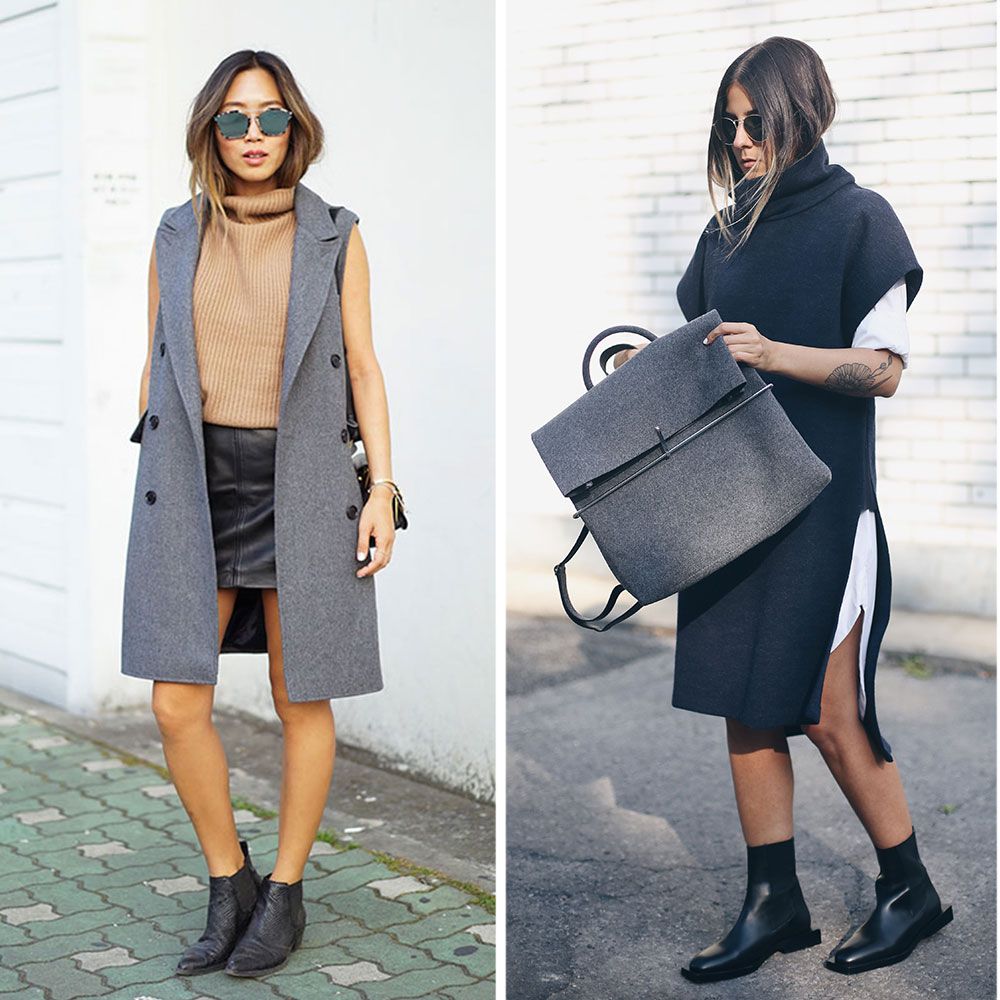Check styling ideas for「Mock Neck Sleeveless Cropped Sweater」