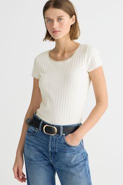 J.Crew Pointelle Short-Sleeve T-Shirt