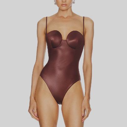 Magda Butrym Retro Bustier One Piece Swimsuit