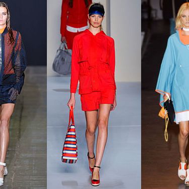 From left: Spring looks from Alexander Wang, Marc by Marc Jacobs, and rag & bone.