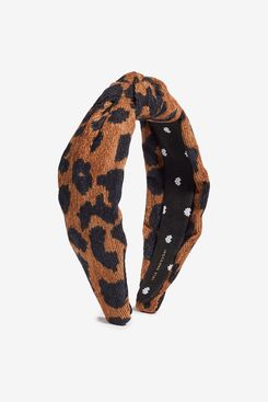 Lele Sadoughi Women's Silk Leopard Knotted Headband