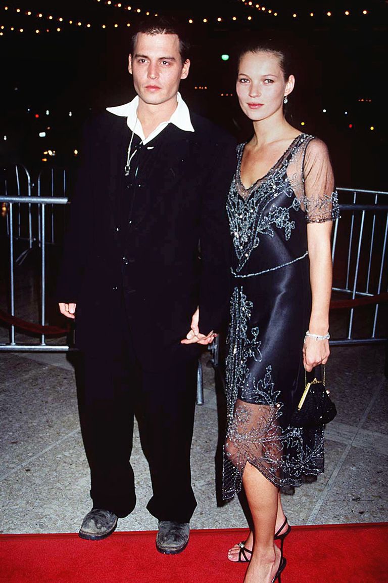 Johnny Depp and Kate Moss at the Century City Cineplex Odeon Cinemas in Century City, California (Photo by Magma Agency/WireImage)