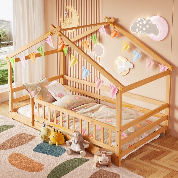 Harriet Bee Twin House Bed