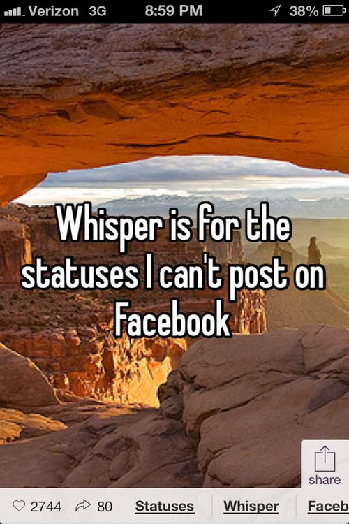 whisper app facebook