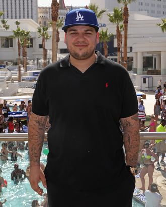 Rob Kardashian And Blac Chyna At Sky Beach Club