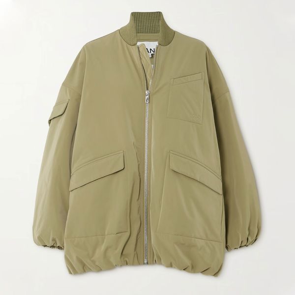 Ganni Oversized Shell Bomber Jacket