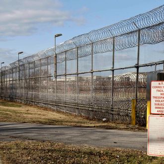 The entrance to the now-closed Arthur Kill Correctional Facility is shown on Staten Island in New York, Tuesday, Jan. 3, 2012. The correctional center is the seventh prison, camp, or work release facility shuttered in 2011 as New York transferred about 2,600 inmates and 1,400 staff to its 60 remaining penal units in an effort to save millions of dollars and remove excess capacity.