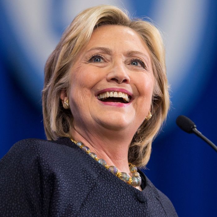 Girl-power enthusiast Hillary Clinton.
