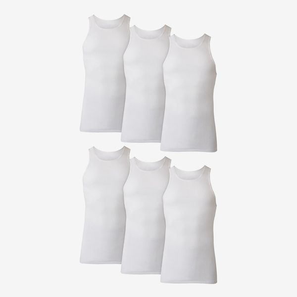 Hanes Men’s 6-Pack Tagless Cotton Tank Undershirts