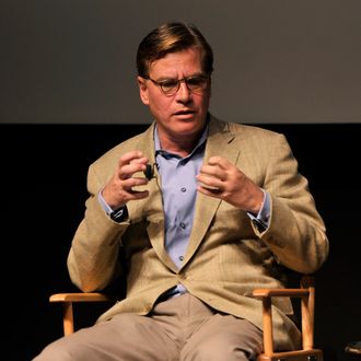 Screenwriter Aaron Sorkin speaks onstage during Tribeca Talks: Future of Film: A Conversation with Aaron Sorkin during the 2014 Tribeca Film Festival at the SVA Theater on April 21, 2014 in New York City. 