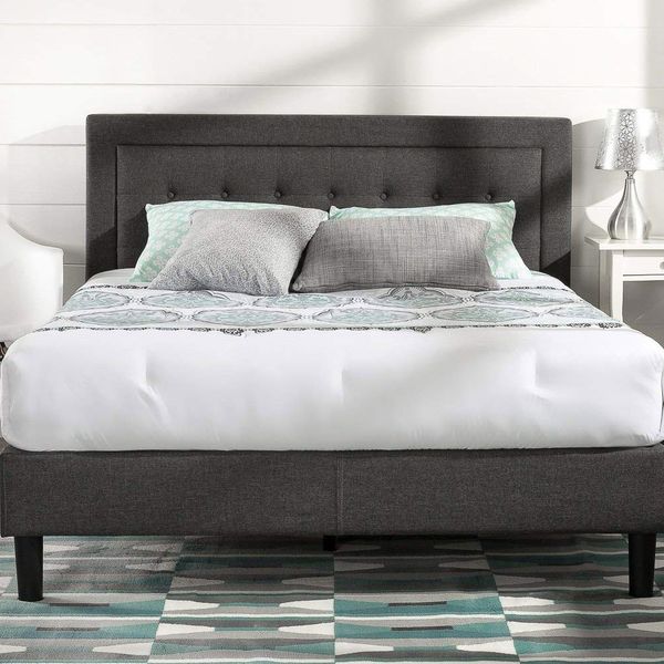 Platform Bed Frame Queen Headboard On, Bed Frame And Headboard Queen White