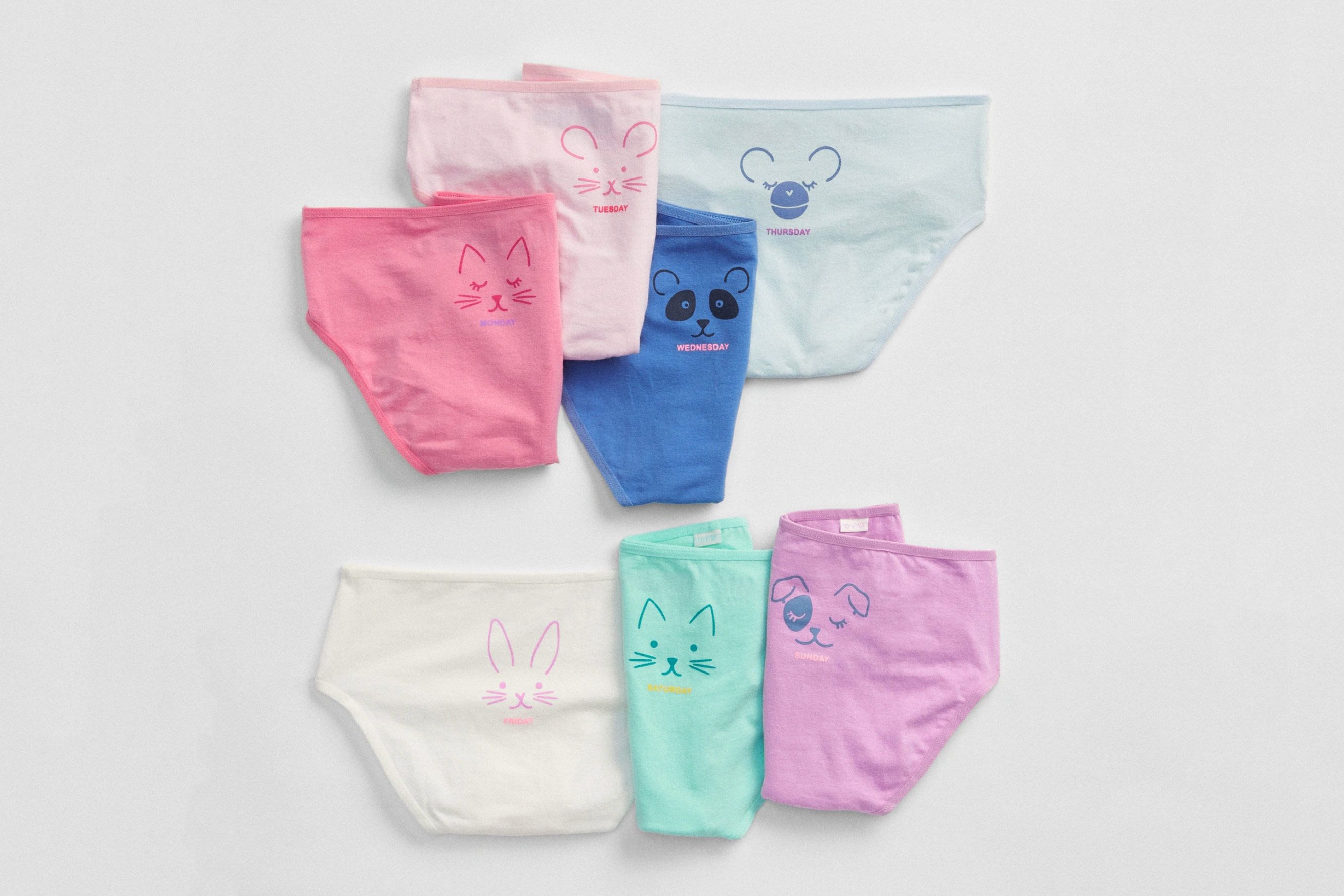 Ourfashion Kids 5 Pack Underwear Little Girls Cotton Briefs Toddler,Teens 2T-14 