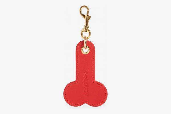 JW Anderson Logo Embossed Leather Bag Charm