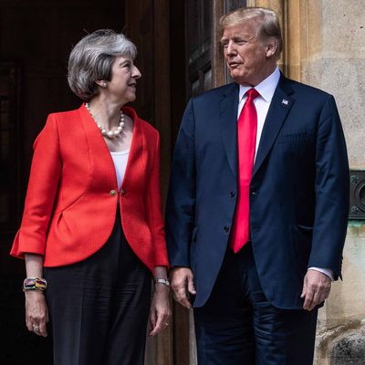 Theresa May and Donald Trump.