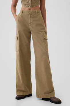 Mid-Rise Cargo Baggy Khakis