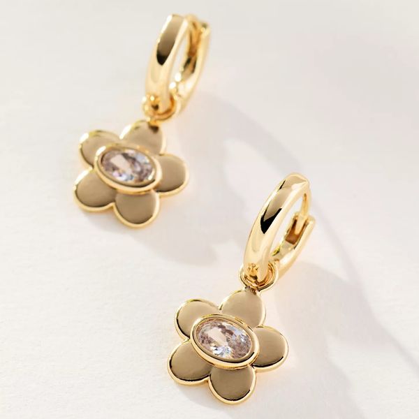 By Anthropologie Icon Charm Huggie Hoop Earrings