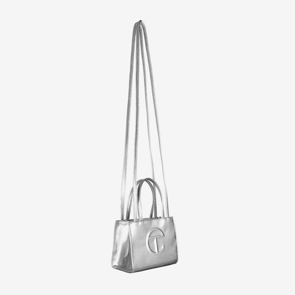 Telfar Small Silver Shopping Bag