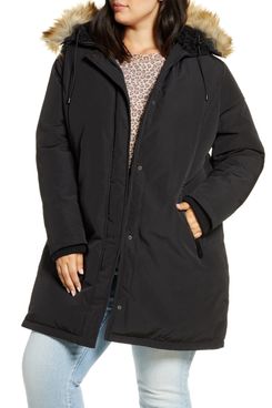 Sam Edelman Faux-Fur-Trim Short Parka