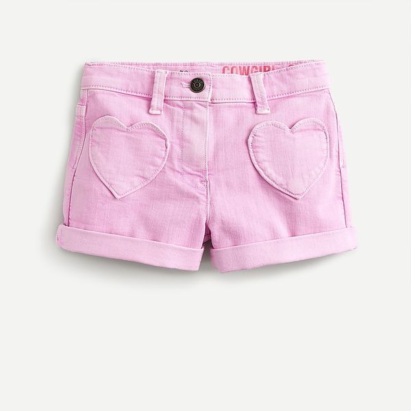 J.Crew Girls’ heart pocket denim short