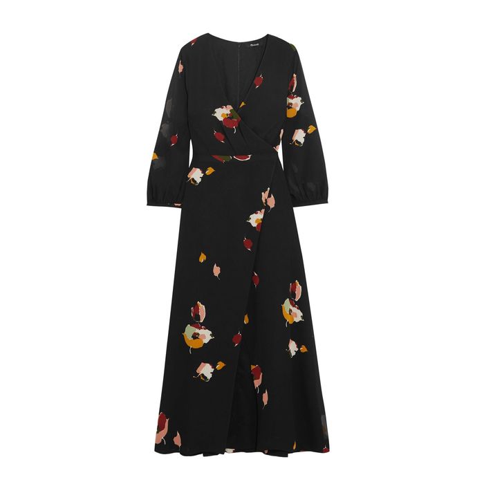 A Dark Floral Wrap Dress From Madewell