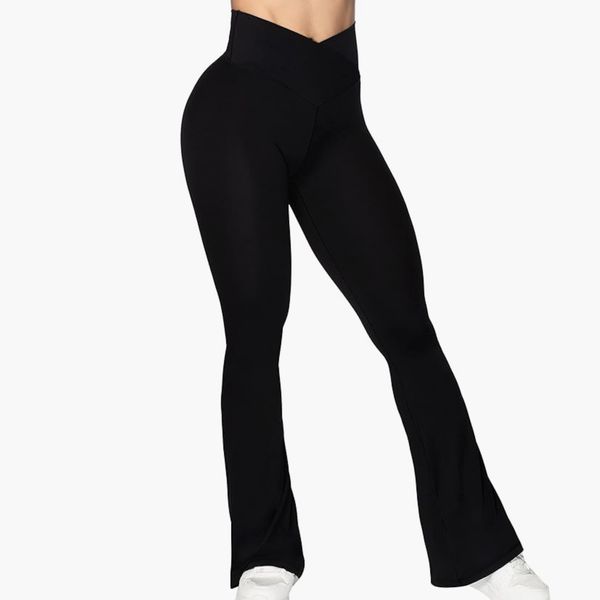 Sunzel Flare Leggings, Crossover Yoga Pants with Tummy Control