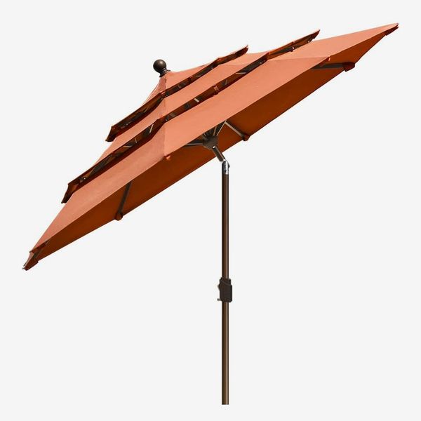 EliteShade USA 3-Tier Market Patio Umbrella - 9 foot