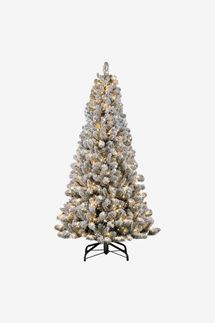 Michaels Pre-Lit 6.5-Foot Flocked Virginia Pine Artificial Christmas Tree