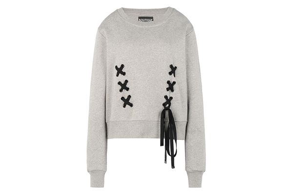 Boutique Moschino lace-up sweatshirt
