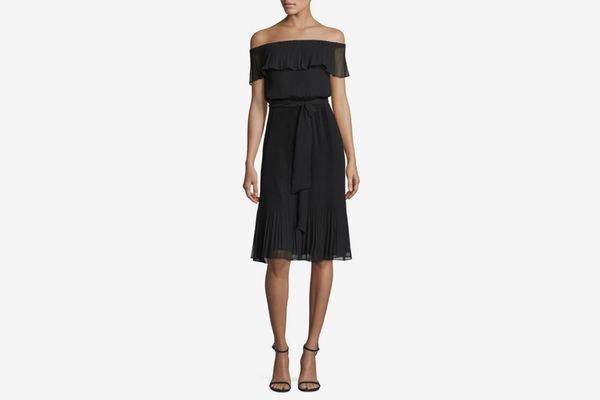 Michael by Michael Kors Off-the-Shoulder Ruffle-Pleat Dress