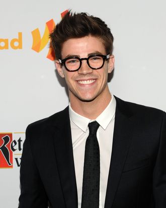 Actor Grant Gustin arrives at the 23rd Annual GLAAD Media Awards