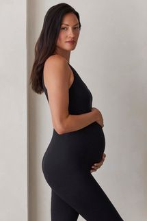 Womens Bumpsuit black Ines Maternity Bodysuit
