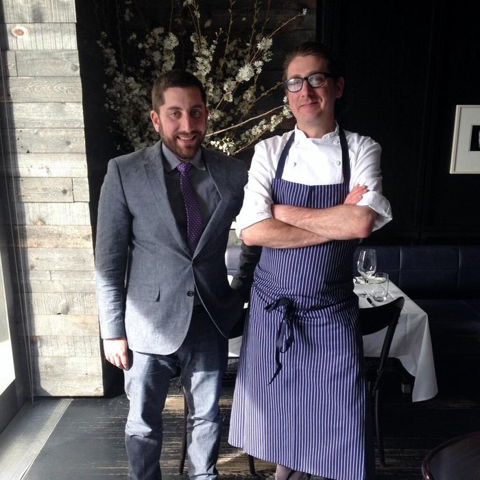 Korsh, right, with North End Grill General Manager Kevin Richer.