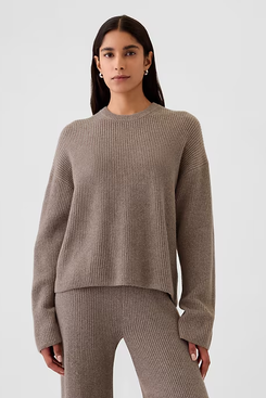 Gap CashSoft Shaker-Stitch Crewneck Sweater