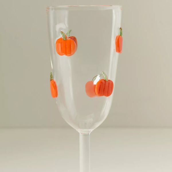 Anthropologie Halloween Icon Flute Glass