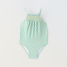 Zara 1-6 Years/ Smocked Floral Swimsuit