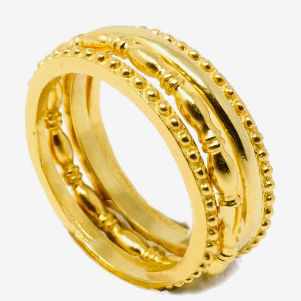 Omi Woods The IV Ring Stack in 14K Gold