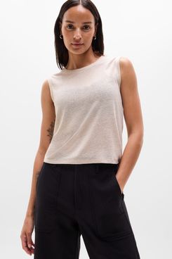 Athleta Getaway Linen Blend Muscle Tank