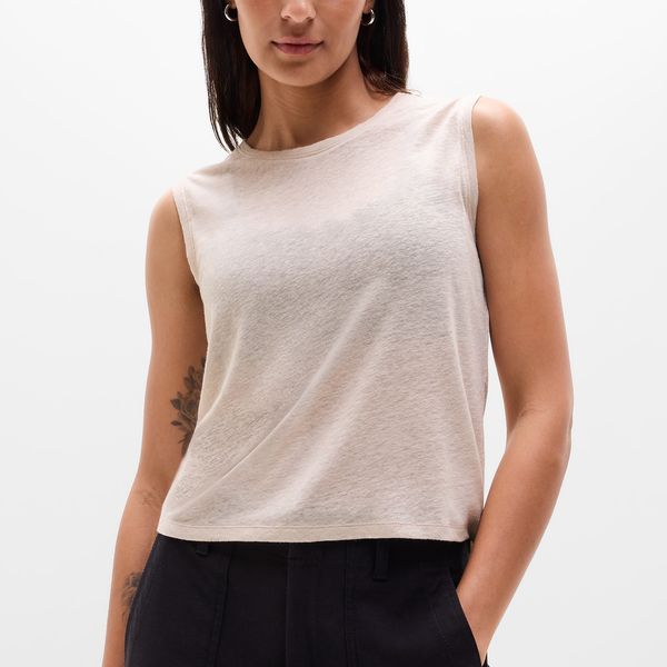 Athleta Getaway Linen Blend Muscle Tank