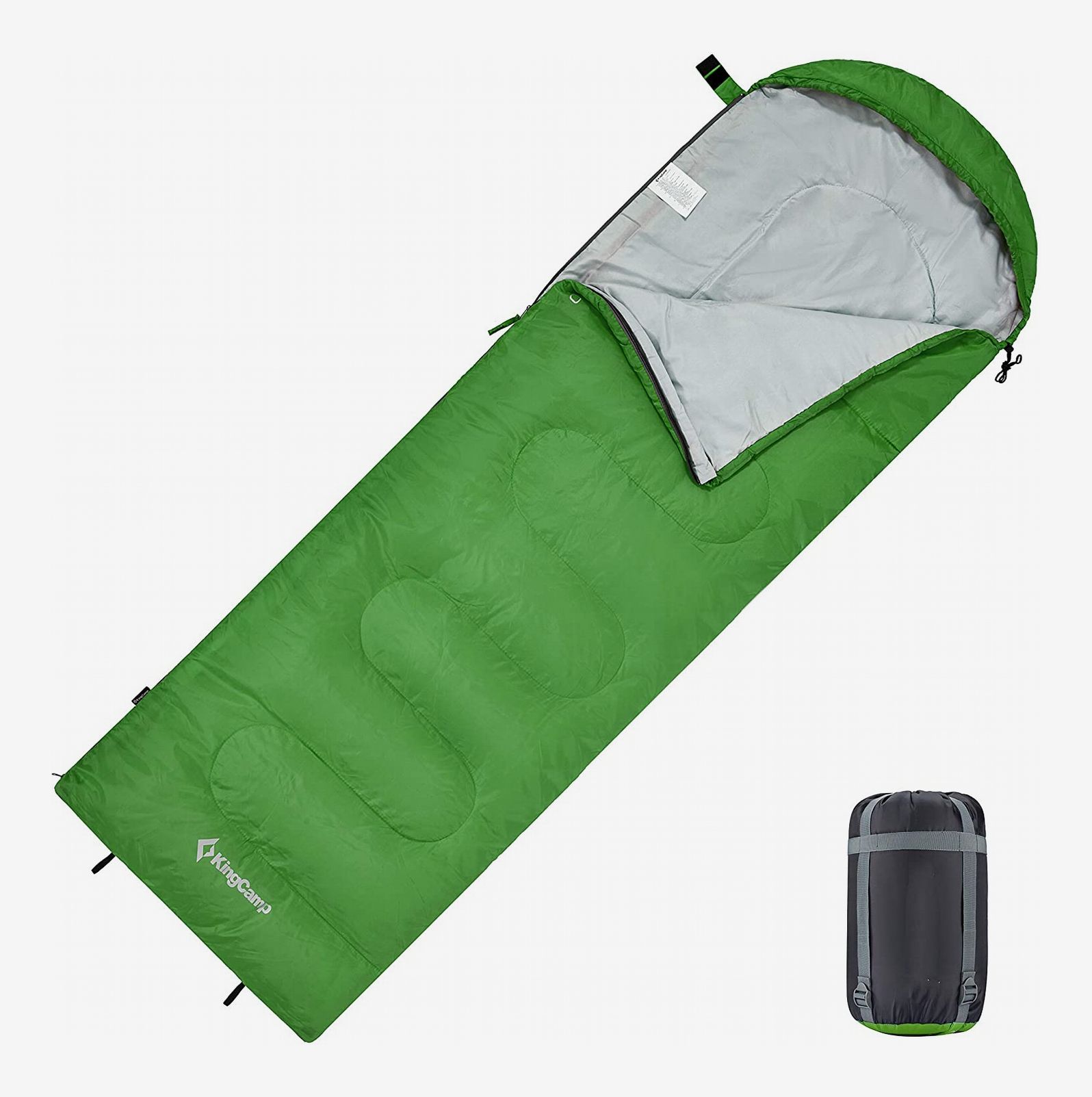 Soulout Envelope Sleeping Bag - 4 Seasons Warm Cold Weather Lightweight, Portable, Waterproof with Compression Sack for Adults & Kids - Indoor &am