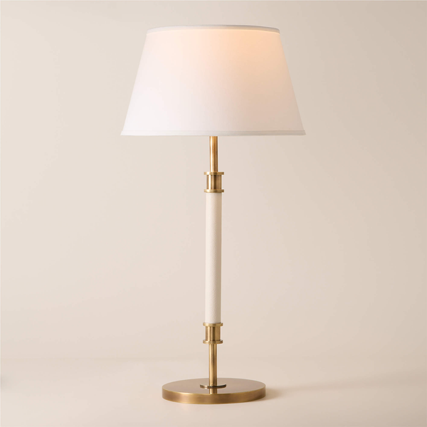 CB2 Viator Wrapped Leather Table Lamp