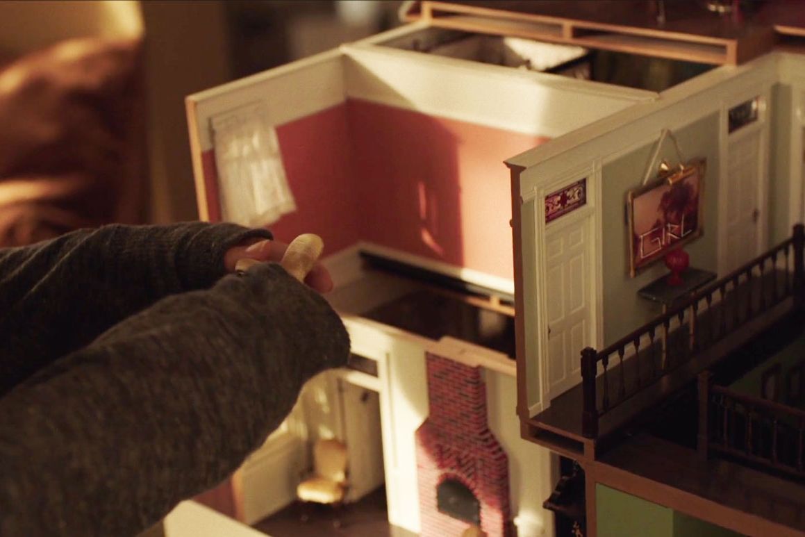 Horror Movie Dollhouse, A doll house constructed in a horro…