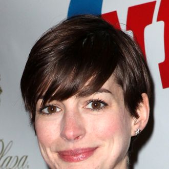 Anne Hathaway attending the Opening Night Performance of 'Ann' (Ann Richards) starring Holland Taylor at the Vivian Beaumont Theatre in New York City on 3/7/2013