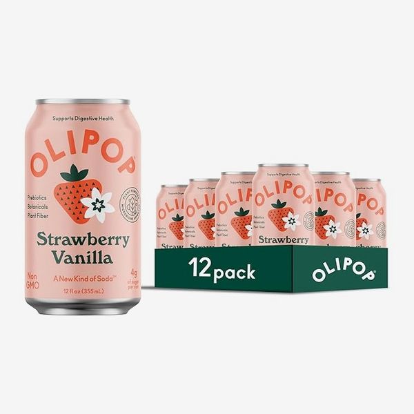 OLIPOP Prebiotic Soda Pop - Strawberry Vanilla