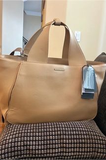 Boarding Pass The Commuter East West Triple Compartment Vegan Leather Tote