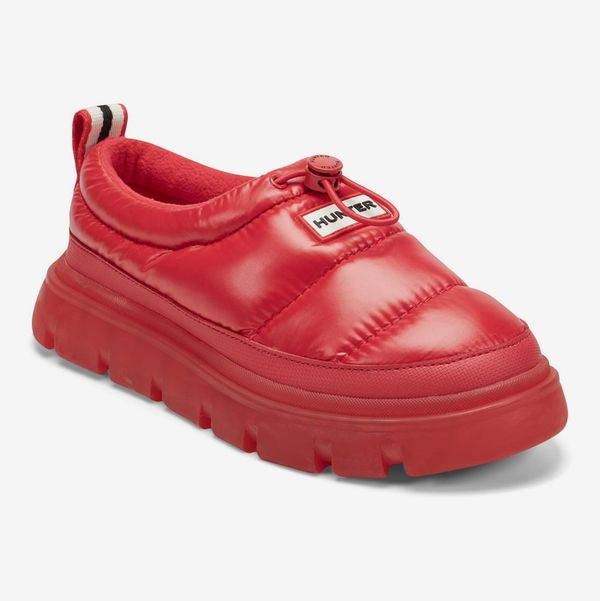Hunter Madi Insulated Water Resistant Slip-on Mules - Medium Red